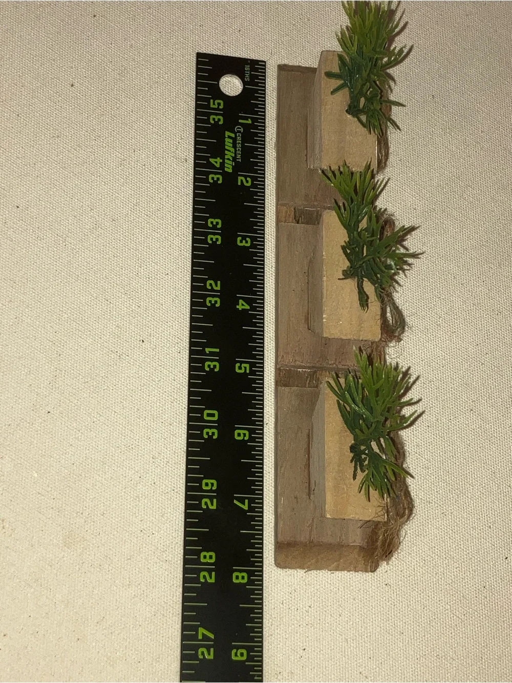 Rustic Triple Planter decor with artificial Greenery